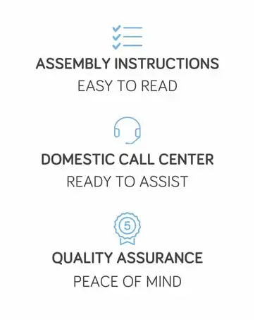 Easy to read instructions, ready to assist domestic call center and peace of mind