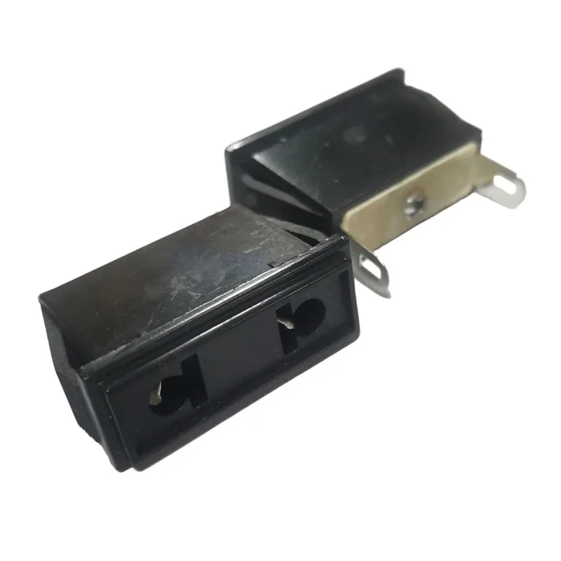 2PCS Preto 10A Chassis Feminino 2PIN AC EUA 1-15R Soquete Inline EUA UE tomada de energia elétrica AC Conector De Alimentação Industrial