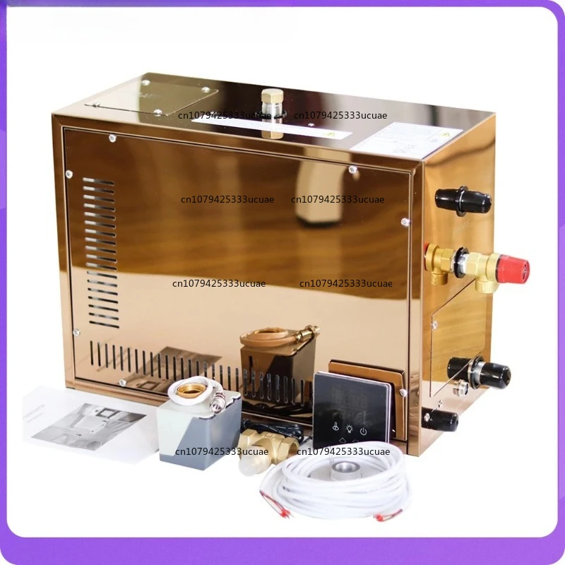 9kw Automatic Stainless Steel Steam Generator Automatic Descaling Sauna Room Steam Bath Machine for Spa Room Digital Controller