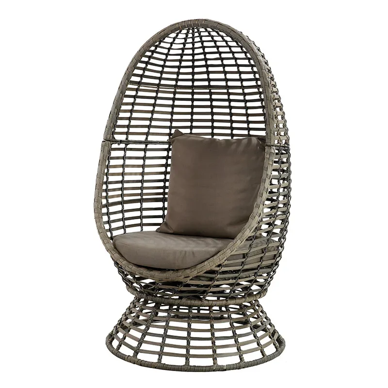 Garden Furniture  Rotating Steel PE Rattan  Egg Chair