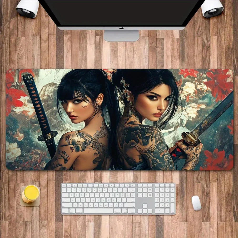 Professional Mouse Pad Modern Desk Mat Soft Cloth Surface Natural Rubber Base for Gaming PC Laptop Keyboard Desk Setup Work and