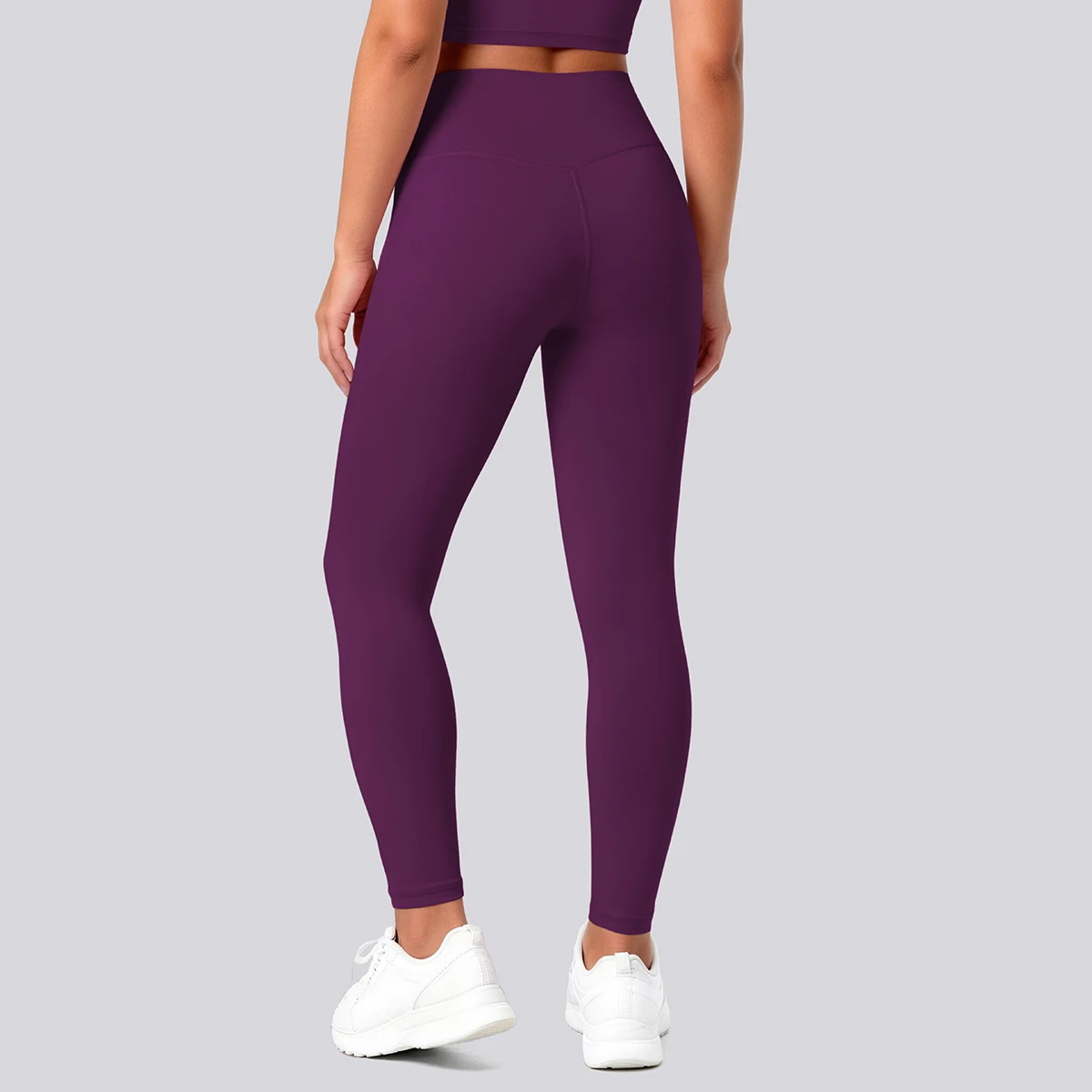 Hochtaillierte, schnelltrocknende Yoga-Hose für Damen, Fitness-, Lauf-, Rad- und Workout-Leggings, einfarbige, formgebende Sport-Hose – Detail 35