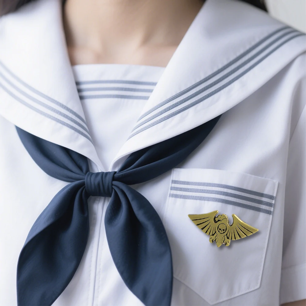 Warhammer 40k 2 Dawn of War Game شارة محيطية جمجمة الغربان الدم warband شعار المينا دبوس اكسسوارات المشجعين لاعب هدية جمع #5