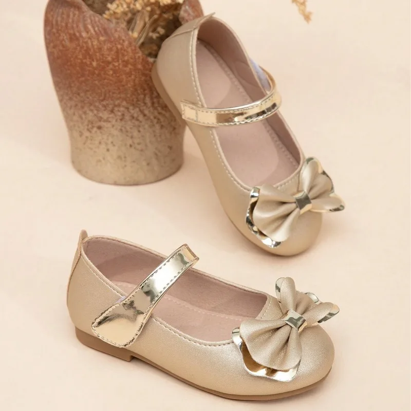 

Children Dancing Shoes Kids Princess Shoes Girls Soft Bottom Breathable Leather Footwear Students Non-slip Performance Footwear