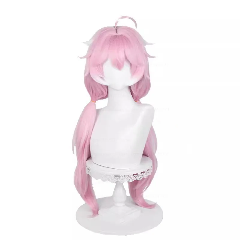 Encore Cosplay Wig Long Hair Pink White Highlights Wig Cosplay Anime  Wigs Heat Resistant Synthetic Wigs+Wig Cap