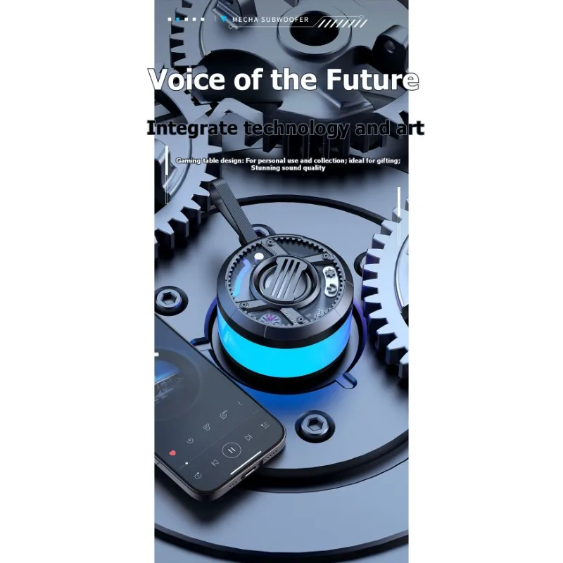 

BNVN-Высококачественный портативный мини-динамик с Bluetooth и красочной светодиодной подсветкой — идеально подходит для использования в помещении и на улице