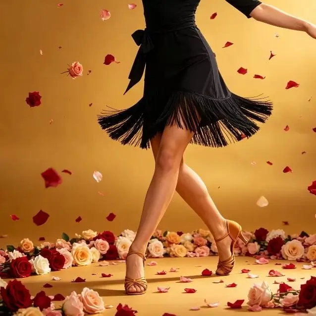 

Elegant Fringed Latin Dance Dress for women,Professional Cha Cha Dance Costume,Ideal for Practice,Performance&Latin Competition