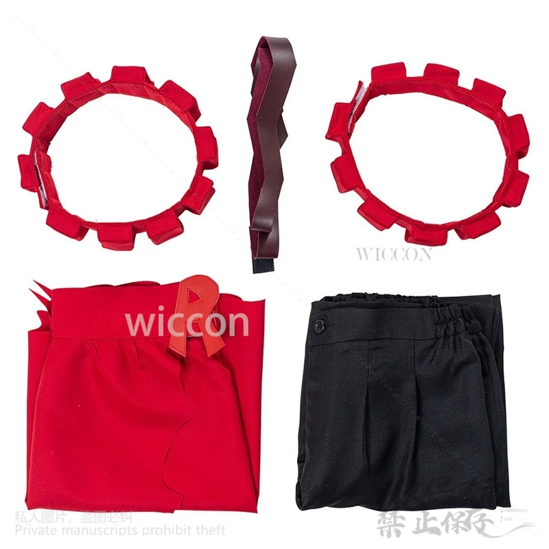 Anime Kirishima Eijiro My Heroo Cosplay Academiaa Parrucca rossa Uniforme da battaglia Pantaloni Puntelli per la festa di Natale di Halloween Personalizzato