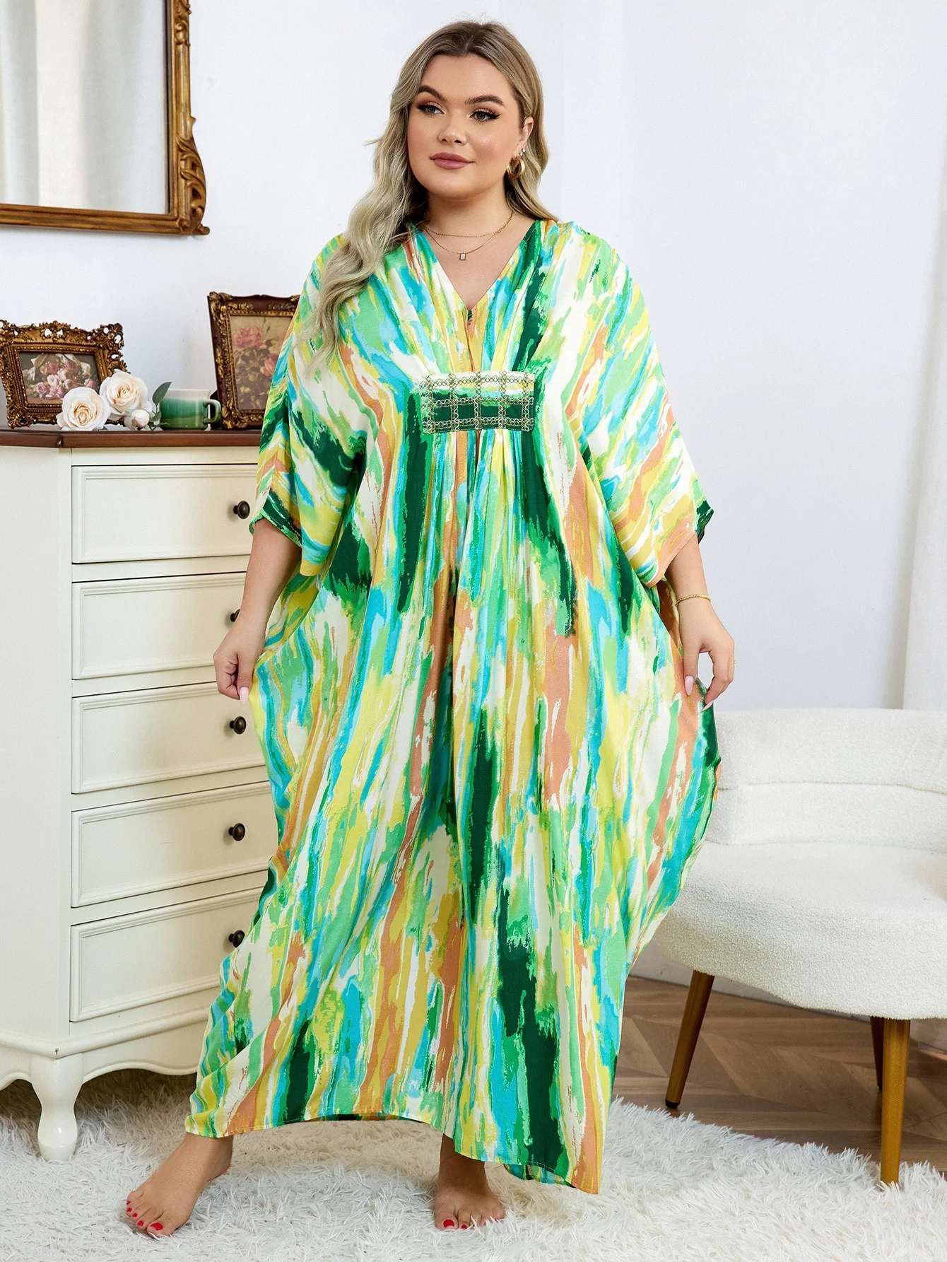 

Женский пляжный кафтан, домашняя одежда, купальник, платье-кафтан