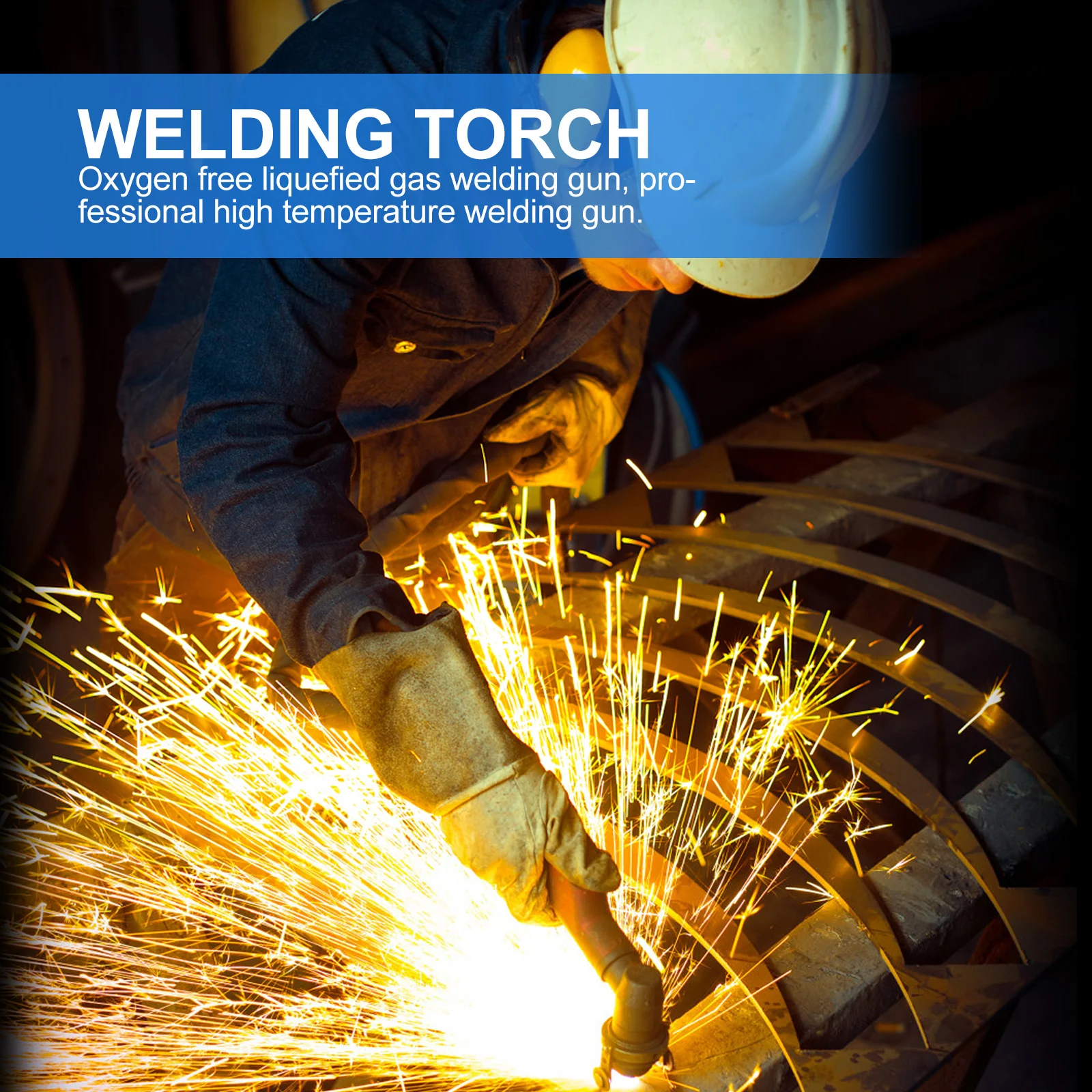 

Oxygen-Free Liquefied Gas Copper Welding Torch Blue High Temperature Welding Torch for Mechanical Heating Repair Home Use