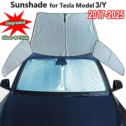 for Tesla Model Y Juniper 2025 Window Sunshade Front Windshield Sun Shade M3 Highland 2024 Protector Cover Shading Accessories