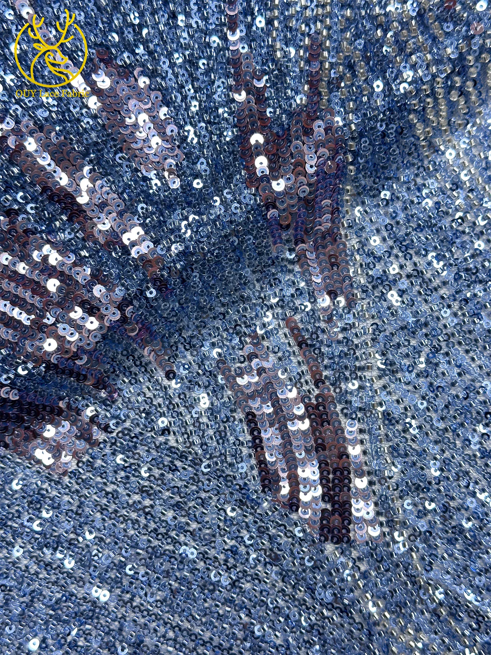 Neueste Afrikanische Perlen-Spitzenstoffe 2026 Hochwertige Nigerianische Pailletten-Spitzenstoffe für Damen-Abendkleider und Hochzeitskleider 5 Yards – Detail 12