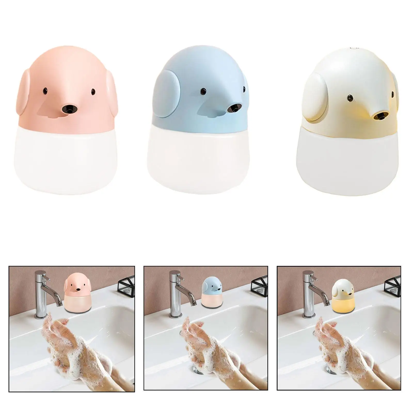 

Automatic Soap Dispenser 300ml Cute Foaming Hand Sanitizer for Kitchen Hotel