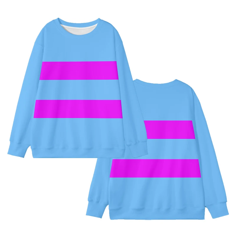 Undertale Frisk Crewneck SWEATSHIRT Game نفس النمط الكرتون الرجعية ملابس الشارع الشهير عادية كم طويل Funko البوب لخريف/شتاء القمم #3