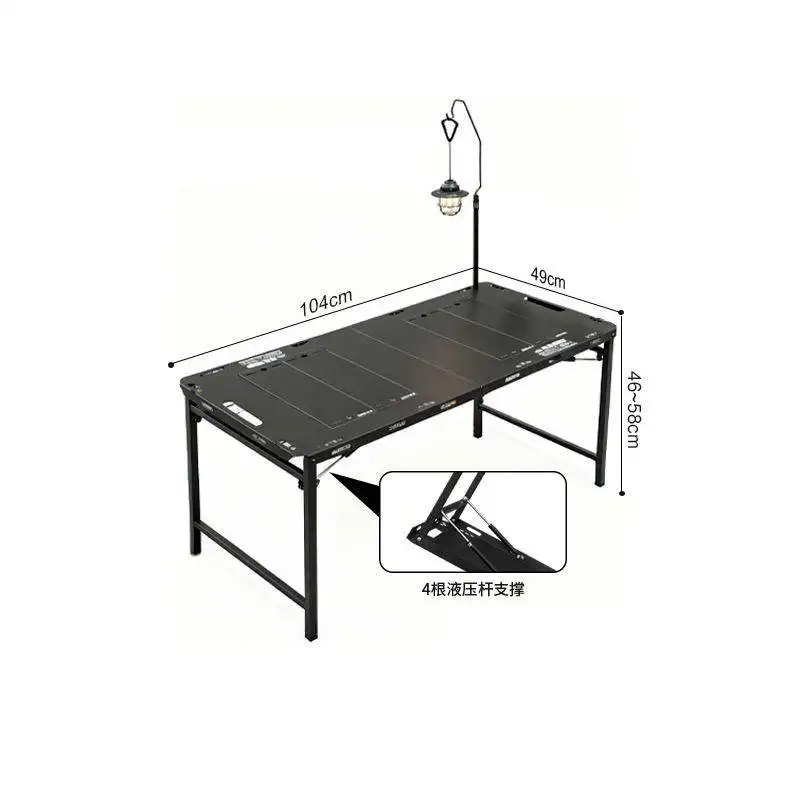 Portable Durable Waterproof IGT Hydraulic Folding Stainless Steel Outdoor Dining Park Use Table Rectangular Design Multiple