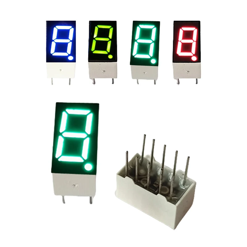 0.36 Inch Yellow/Blue/Green/Red Display LED Display 1 Bit Cathode/Anode Digital Bar Chart for Smart Appliances Mobile Charging