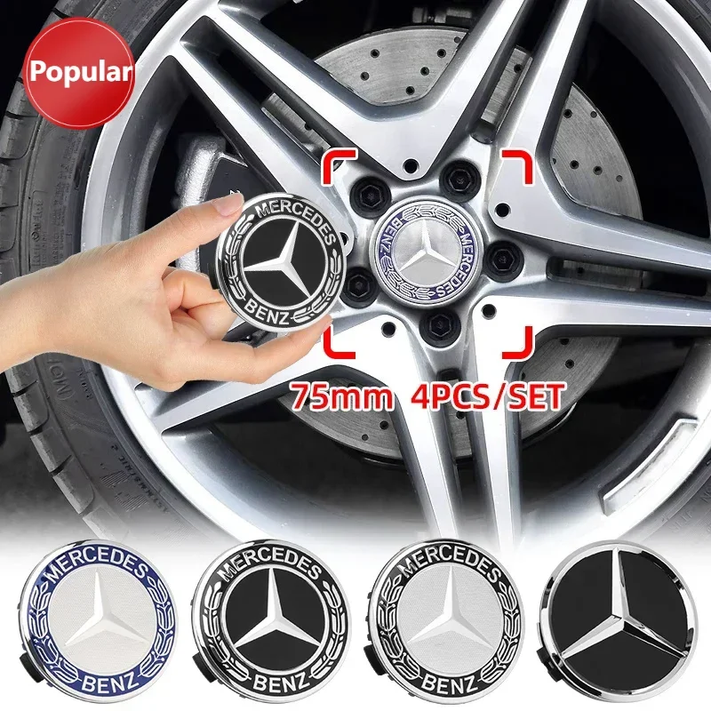 

# 4 шт. A1714000025 75 мм колпачок втулки колеса автомобиля эмблема значок логотип для Mercedes Benz C E Class CLA GLC W205 W212 W213 W176 W177 X253 W11