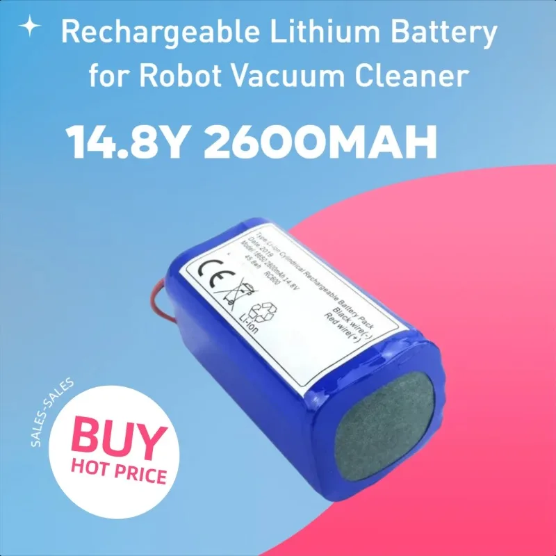 

14.8v 2600mah for ILIFE A4s/A7/V7s Plus/V55 Pro/W400/A9s PX-B020 Robot Vacuum Cleaner Batteries CR130 Part