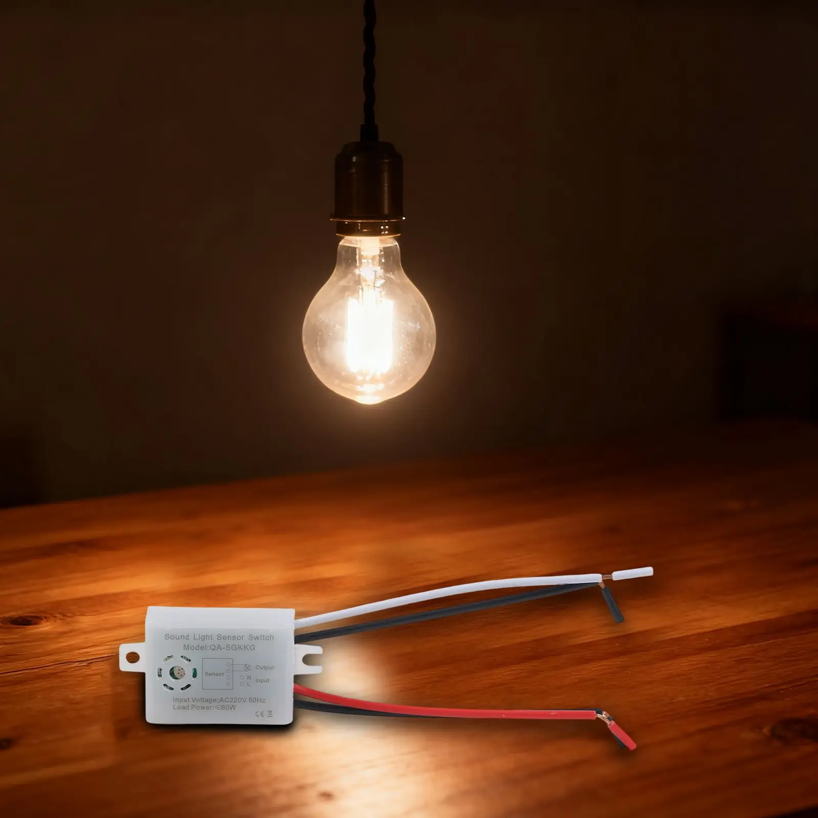 Auto On Off Switch 220V Sensor Switch Semi-Outdoor Areas Wide Compatibility Delay Shut-Off Function Fire Retardant Material