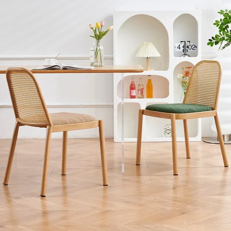 Multi-functional Backrest Chair Balcony Rattan Chair Household Dining Chair Outdoor Chair Homestay Leisure Chair Durable