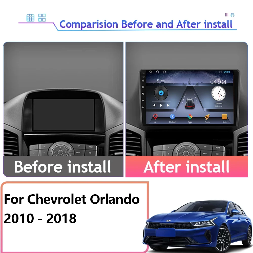 Android 13 For Chevrolet Orlando 2010-2018 Car Radio Stereo head unit Multimedia Player Screen Navigation No 2din DVD 5G WIFI BT