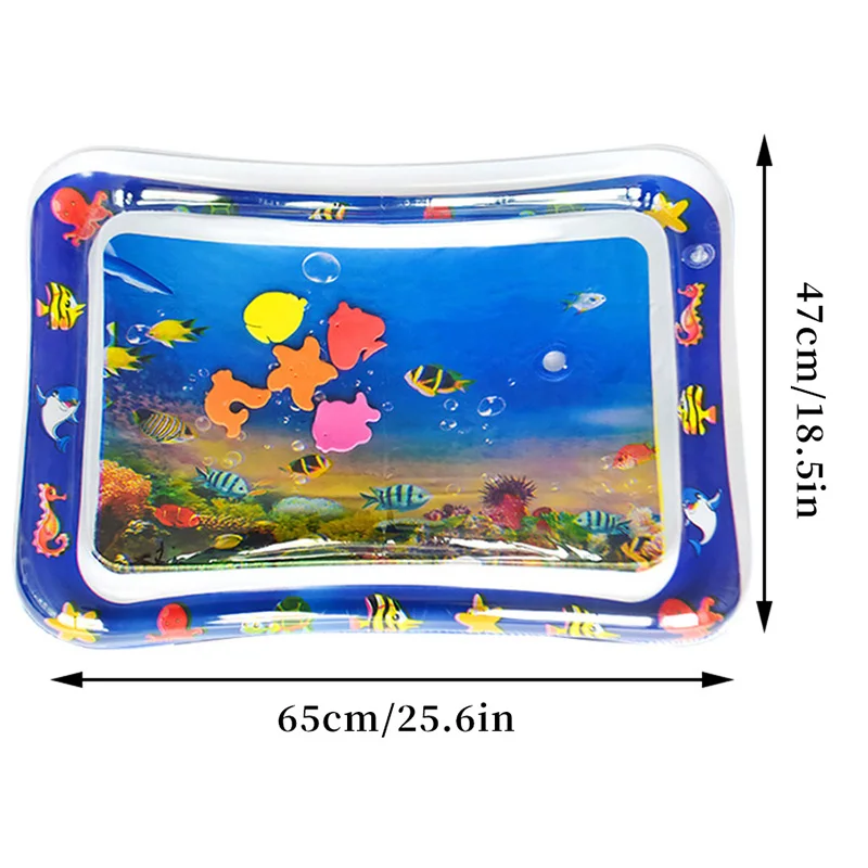 1pc Tropical Fish Inflatable PVC Playing Mat Baby Play Water Mat Toddler Pad Kids Early Education Activity Toys Mat Cushion Gift