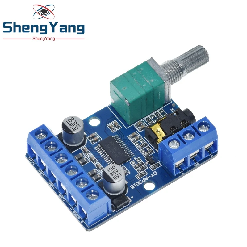 DY-AP3015 DC 8-24V 30W * 2 Class D Dual Channel High Power Stereo Digital Amplifier Board with Adjustable Volume Potentiometer