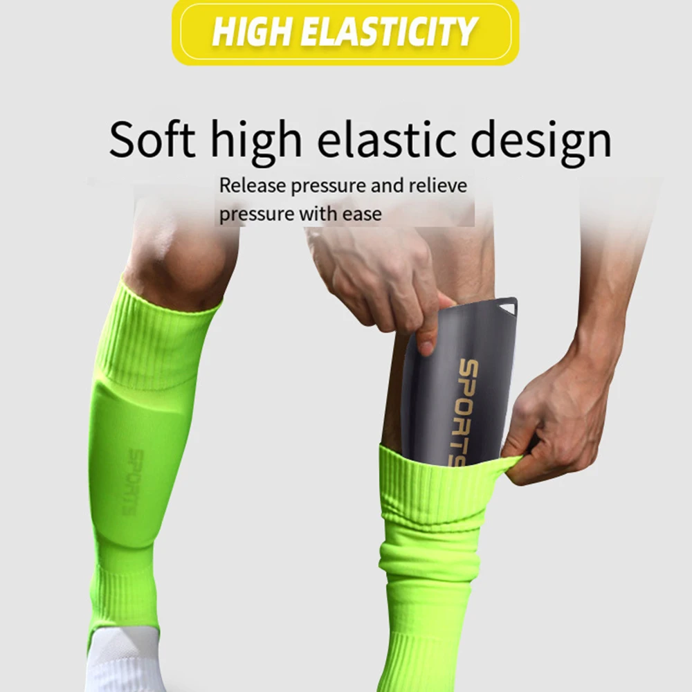 1 Pair Hight Elasticity Long Tube Football Leg Cover Anti-Friction Protection Calf Socks Adult Soccer Shin Guard Sleeves