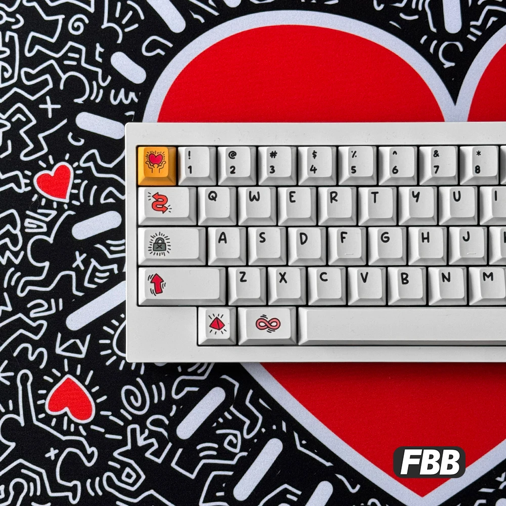 

FBB graffiti sublimation PBT Case Harlem keycap custom mechanical keyboard personality DIY magnetic axis wooting