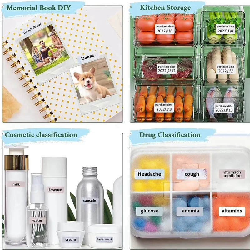 ورق طابعة حرارية صغير مقاوم للماء والزيت، ملصق طباعة ملصق خالٍ من الغراء ومضاد للخدش