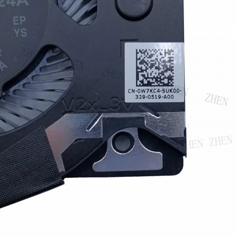 Y para Dell Alienware X17 R1 R2 CPU Ventilador de refrigeração preto 0W7KC4 DC28000UJSL