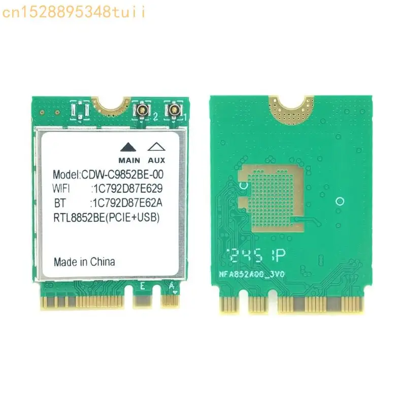 Y4QF M.2 2230 RTL8852BE WiFi 6 Wireless Networking Card Double Band 2.4G/5GHz Bluetooth-compatible 5.2 For Laptop Devices