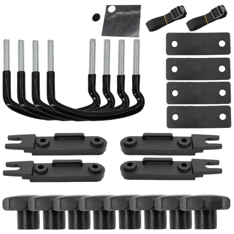 

NEW-Automotive Luggage Accessories Bag U Buckle Pad Quick Clamp Quick Release Bandage Nut Kit For Car Roof