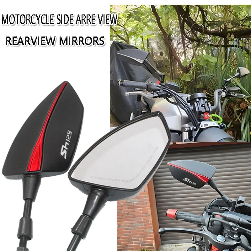 Fit For SH125 SH125i SH300 SH300i SH 125 150i SH 300 300i 10mm Motorcycle Adjustabale Rearview Rear View Mirrors Side Mirror