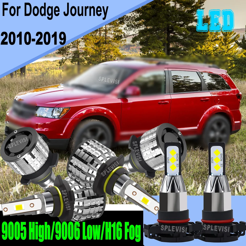 

No Modification Needed - Direct Fit LED Headlamp & Fog Light For Dodge Journey 2010 2011 2012 2013 2014 2015 2016 2017 2018 2019