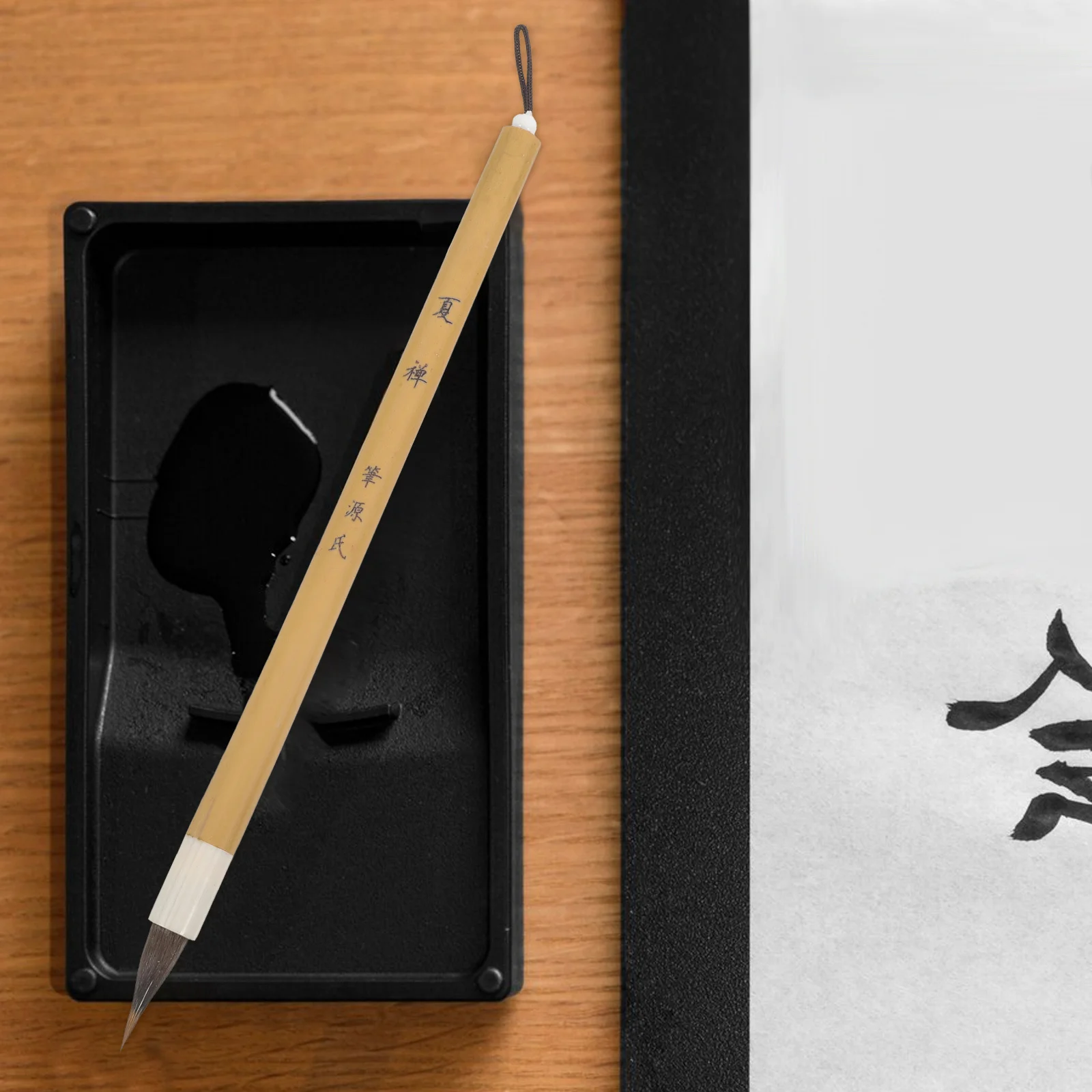 

Chinese Calligraphy Brush Short Chicken Tip Traditional Handmade Ink Brush for Chinese Writing Painting Artistic Calligraphy