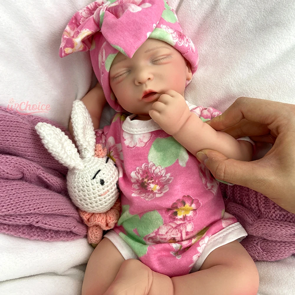 42cm pesado completo macio silicone renascido bebê menina artesanal veias visíveis boneca lavável para presente de Natal colecionável