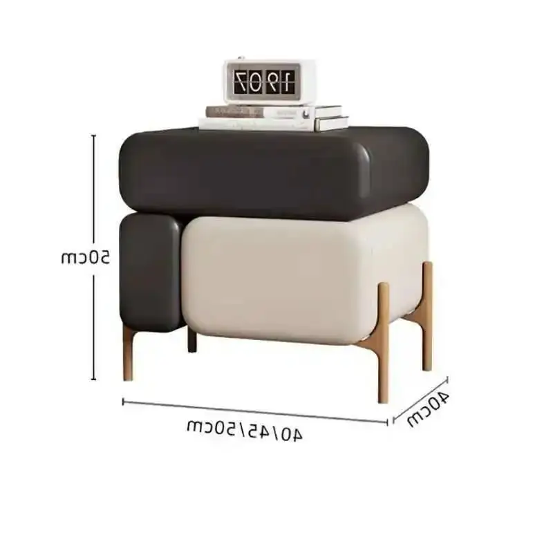 Cream Style Creative Aesthetic Unique Design Nightstand Side for Modern Bedroom Home Furniture