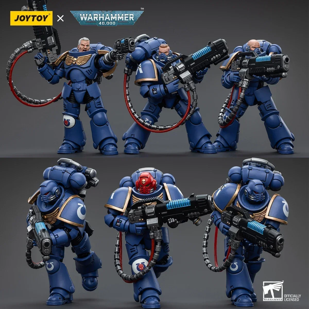 Joy ของเล่น Warhammer 40K Ultramarines Hellblasters Action Figure จ่าสิบเอก Ulaxes Brother Paxor/Torsus Joint Movable ตุ๊กตาของเล่น