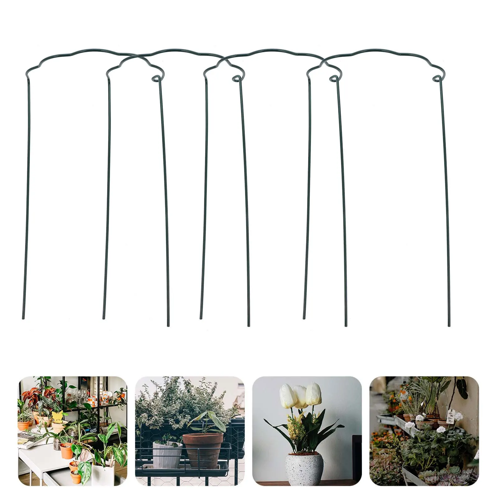 

6Pcs Plant Support Stands Metal Climbing Rack for Garden Potted Plants Stem Support Flower Rack Potted Plants Stand