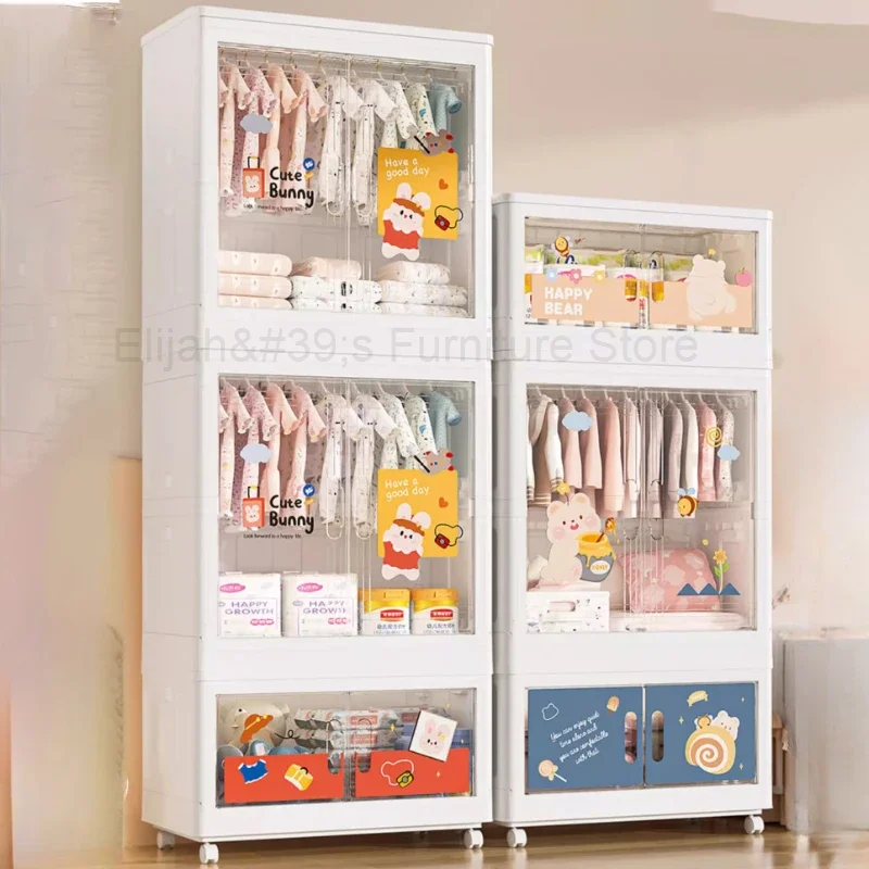 

Home Organizer Children Wardrobes Hangers Cube Storage Baby Children Wardrobes Display Placard Enfant Room Furniture MR50CW