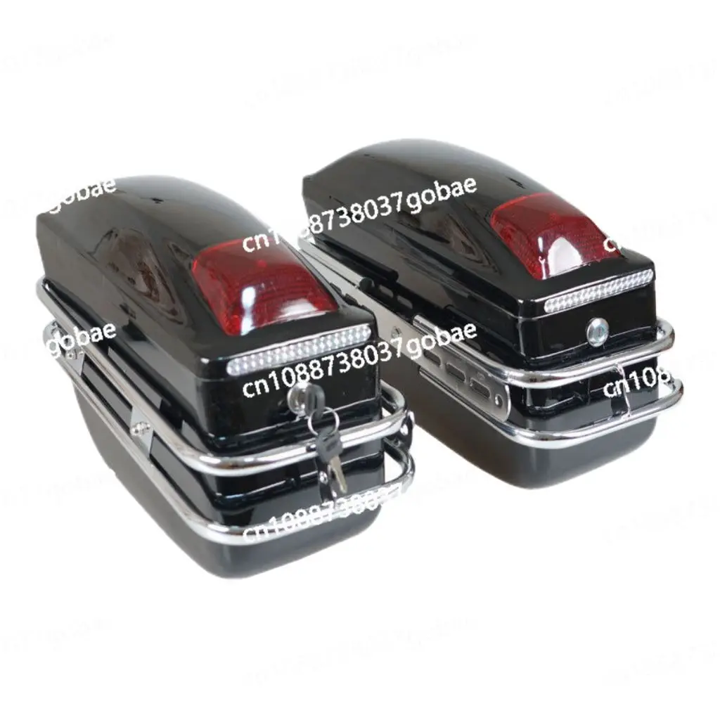 

K6 motorcycle side box two boxes three boxes side hanging box side modified tail box with lamp ABS hanging