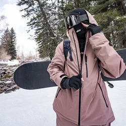 Chaqueta de esquí para hombre y mujer, abrigo deportivo para snowboard, Tops cálidos a prueba de viento, ropa impermeable para nieve, chándal de esquí de invierno, novedad de 2025