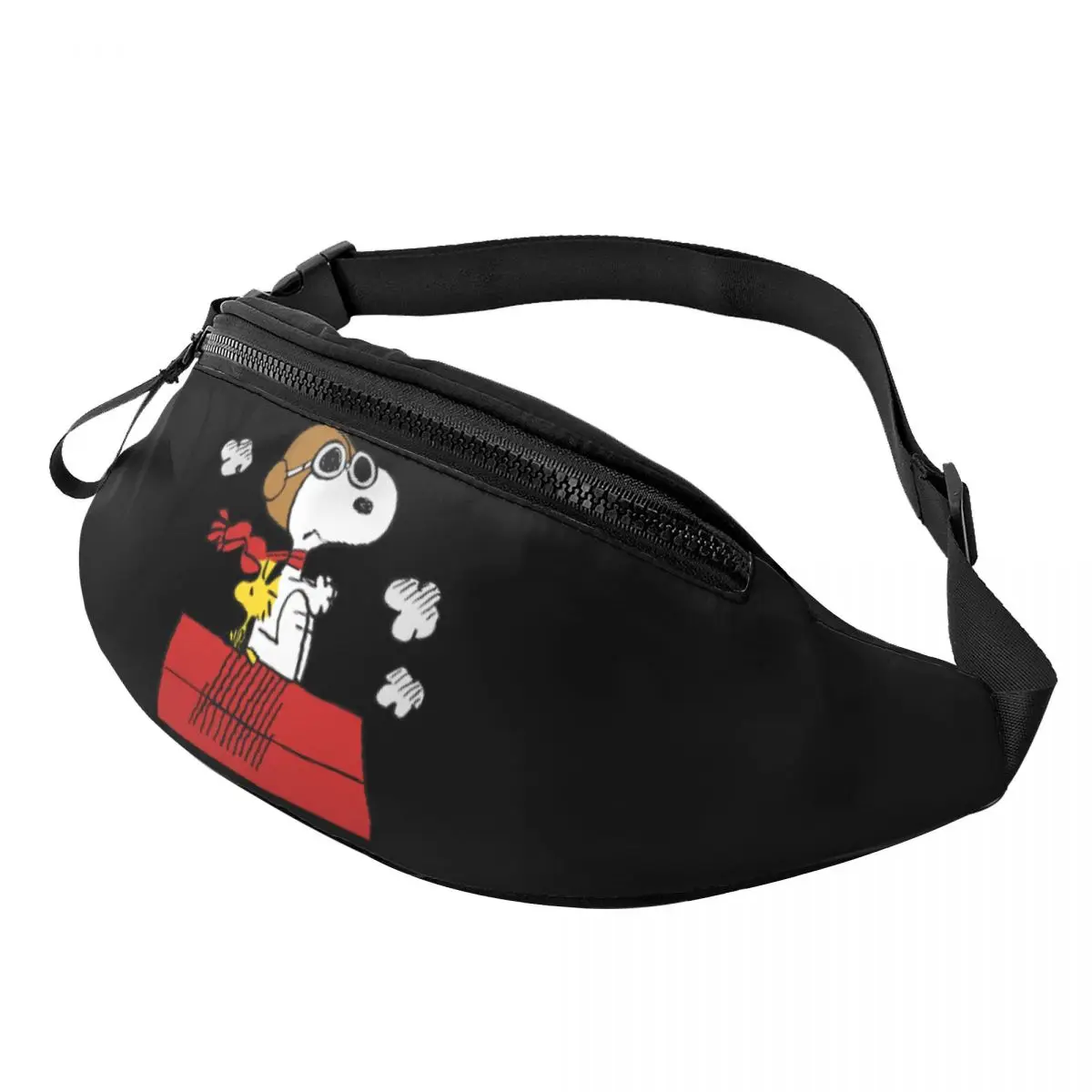 Custom Snoopys Woodstock Fanny Bag Cartoon Crossbody Waist Pack Women Men Running Phone Money Pouch