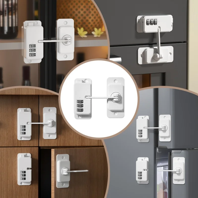 Multi-function Password Child Safety Lock, Easy Install Baby Proofing Lock for Cabinet Drawer Fridge, Anti-opening Home Security