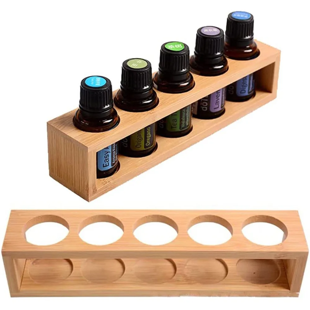 Nail Polish Rack 6 Hole Smooth For Essential Oils Bottle Holder Perfume Storage Perfume Storage Products Wooden Nail Products