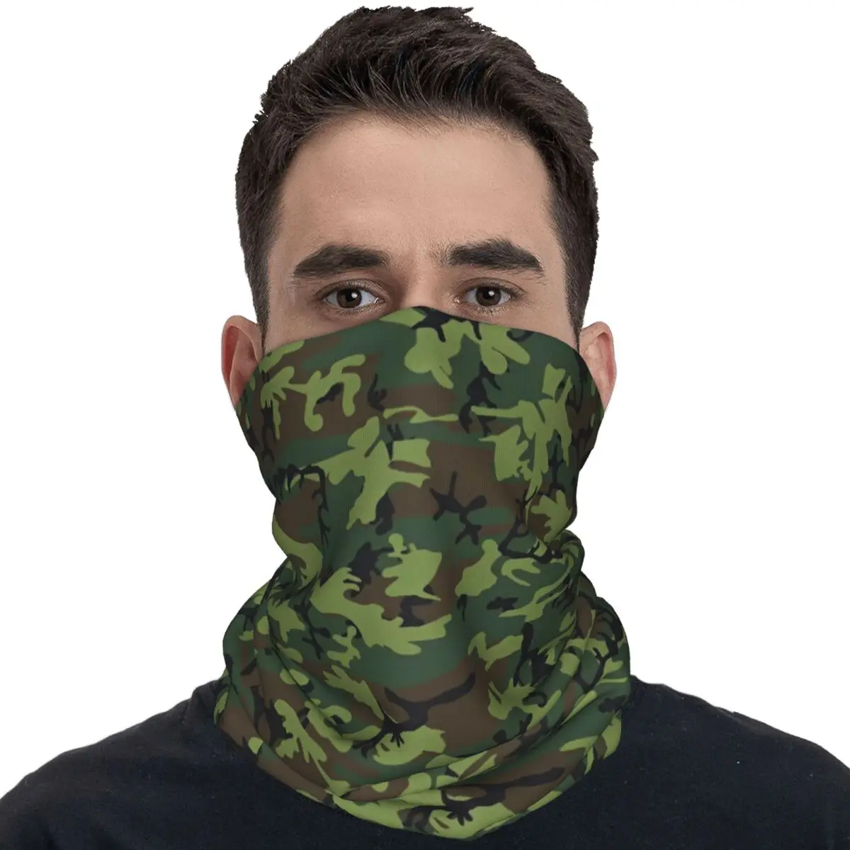 Outdoor Sports Balaclava Flecktarn Camouflage Bicycle Mask Soft Warm Face Cover Mask Fun Hunting Fishing Windproof Neck Gaiter