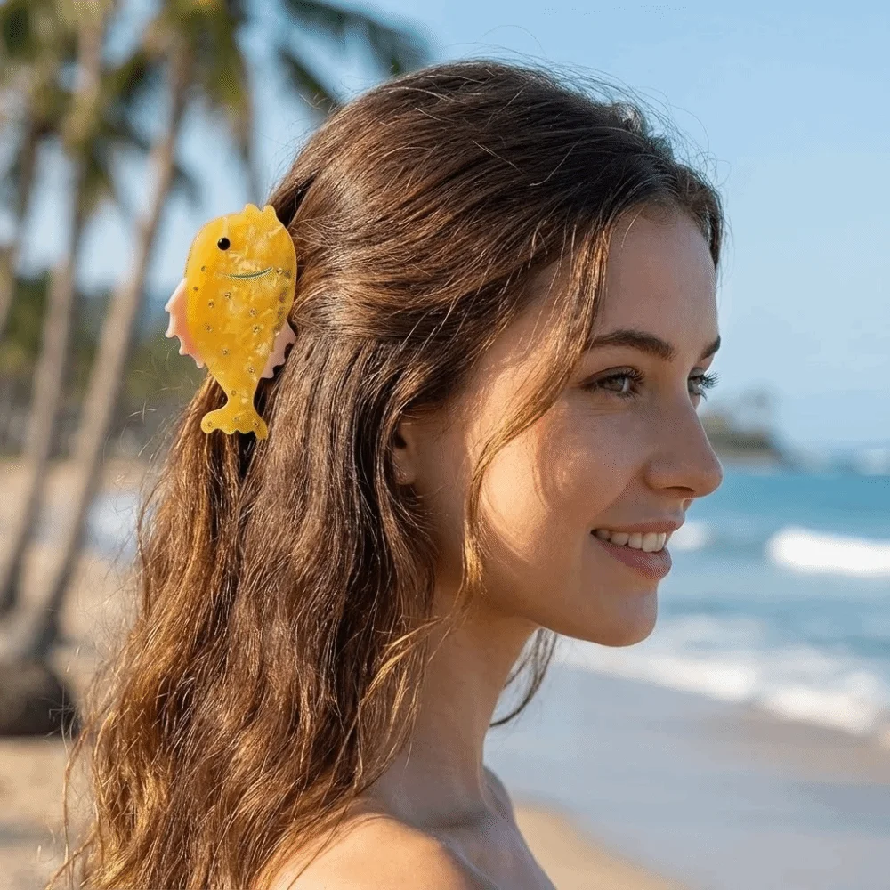 

Creative Cartoon Fish Hair Claw Dolphin Shark Shark Clip Colorful Ocean Animal Acetic Acid Hair Claw Female