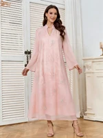Robe de luxe musulmane du Moyen-Orient pour femmes, Abaya perlée arabe pour l'Aïd, Jalabiya de fête islamique pour femme, Robes turques, Caftan marocain 6