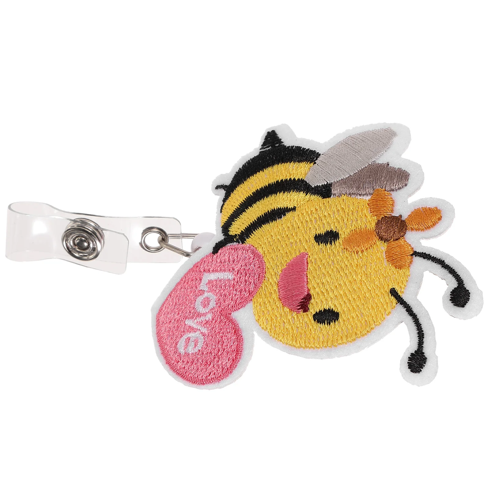 

Felt Bee Badge Work Holder with Cards Buckles Nurse Accessories Care Plastic Cute Aesthetic Reel Holders for Name Tag